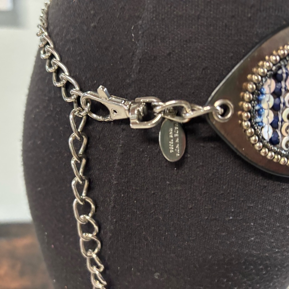 ❤️Chico’s Celestial Mosaic Silver Chain Belt - Picture 4 of 4